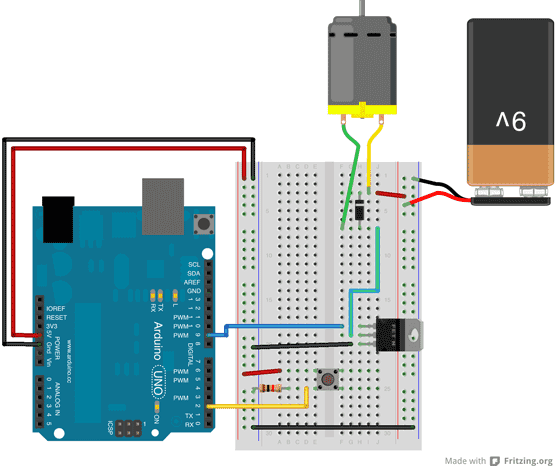 Transistor Motor Control circuit.