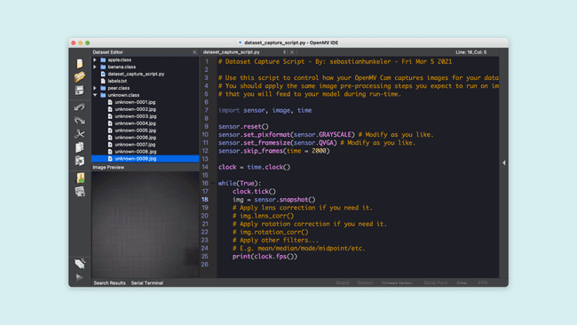 The various image classes can be created directly in the dataset editor