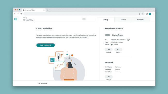Things in the Arduino Cloud.