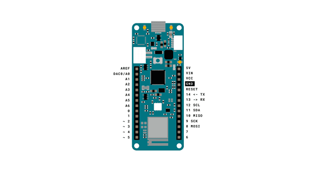 The MKR WiFi 1010 board.