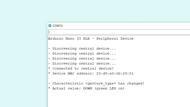 Serial monitor output