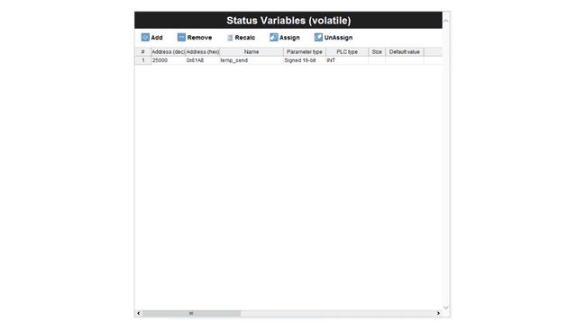 Status Variables